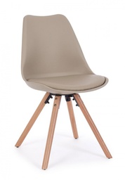 [B0733423] 4x Sedia tortora 54x49x83.5 in ecopelle