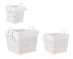 [B0415529] Cesta bianca 26x26x26h, 35x35x30h, 44x44x36h