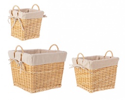[B0415530] Cesta beige 26x26x26h, 35x35x30h, 44x44x36h
