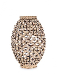 [B0827958] 2x Lampada tavolo D.31x44.5h in fibre naturali