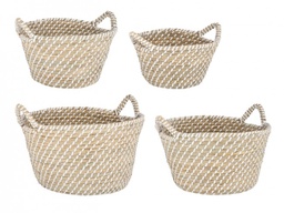 [B0411940] 2x Cesta jade bianco D.28x16h, D.33x20h, D.39x23h, D.43x25h
