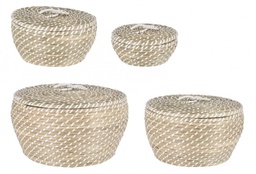 [B0411944] 2x Cesta bomb bianco D.23x10h, D.30x15h, D.35x20h, D.41x23h