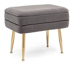 [B0720382] Panca singola grigio scuro 50x34.5x42 in velluto