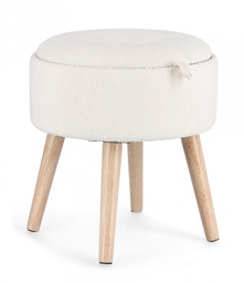 [B0721601] Sgabello contenitore D.39 x 42.5h in bouclé