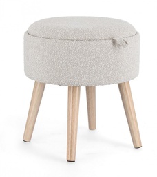 [B0721602] Sgabello contenitore grigio D.39 x 42.5h