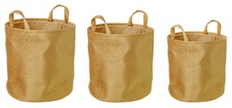 [B0219017] 3x Oggetti in tessuto D.30x30h, D.34x34h, D.38x38h