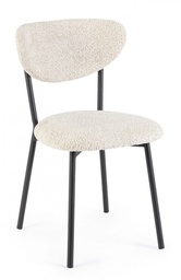 [B0743868] 2x Sedia naturale bouclé 47x50x77.5