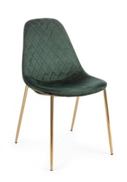 [B0733306] 4x Sedia in velluto verde scuro 48x55x85