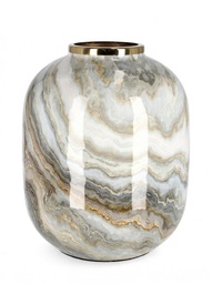 [B0184730] Vaso grigio oro D.29x36h in metallo