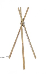 [B0826430] 2x Lampada treppiede bamboo 51x47x109h