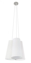 [B0827131] 2x Lampadario bianco 22x22x40h in metallo