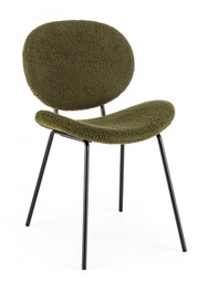 [B0733432] 2x Sedia verde scuro 52x59.5x79.5 h, bouclé