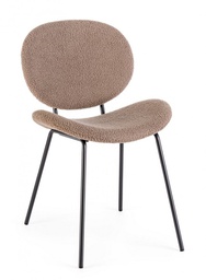 [B0733433] 2x Sedia Maddie Marrone 52x59.5x79.5h
