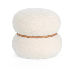 [B0721633] Pouff bianco D.43 x 40h in tessuto