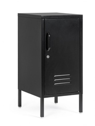 [B0746917] Comodino nero 40x35x76h in acciaio