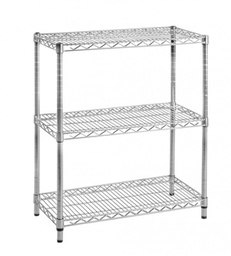 [B0721082] Libreria 75x35x92h in acciaio cromo lux