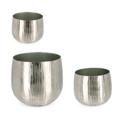 [B0184268] Vaso chisel argento D.17x14,5h, D.20x17,5h, D.29x25h
