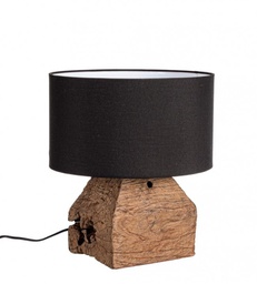 [B0826475] Lampada tavolo nero D.35x40h in legno