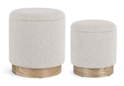 [B0721606] Pouf contenitore grigio D.30.5x35h, D.37x42h