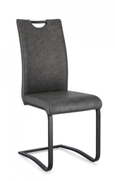 [B0731254] 4x Sedia ecopelle antracite 42x56x102