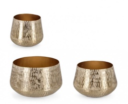 [B0184196] Vaso in metallo D.20x16h, D.24x16,5h, D.28,5x17,5h