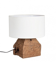 [B0826476] Lampada tavolo legno D.35x40h lumen bianco