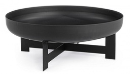 [B0782414] Braciere nero 70x26 cm in metallo