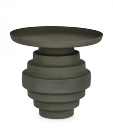 [B0747134] Tavolino Amba verde D.40 x 35 h in acciaio