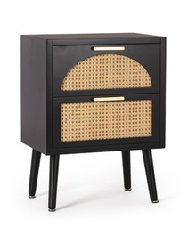 [B0748605] Cassettiera nera 45x30x60 in legno