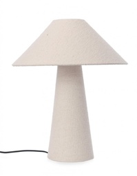 [B0828086] Lampada tavolo crema D.38x46h in tessuto