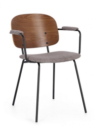 [B0743736] 2x Sedia grigia 57x60x80h in tessuto