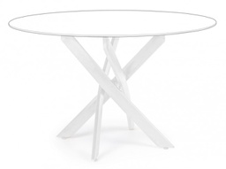 [B0733521] Base tavolo bianco D120 x 56 x 73.5 h in acciaio
