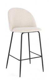 [B0734370] 2x Sgabello bar nero/avorio 51x55x105h
