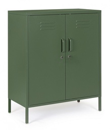 [B0746915] Credenza verde 40x80x101,5h in acciaio