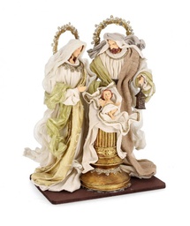 [B0971992] Sacra famiglia Fatima stand oro 30,48x20,32x38,10h
