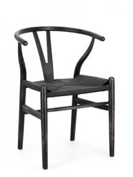 [B0743727] 2x Sedia artemia nero 50x49.5x77h in legno