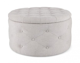 [B0748295] Pouf grigio D.70 x 40 h in tessuto