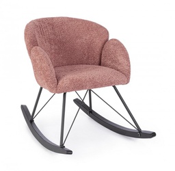 [B0743873] Poltrona dondolo 86x62x72 in bouclé