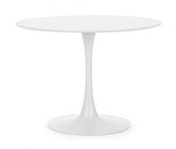 [B0732977] Tavolo Bloom bianco D.100 x 75 h in legno