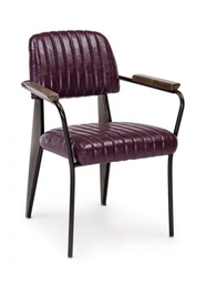 [B0746110] 2x Sedia vintage bordeaux 60x63x81 cm