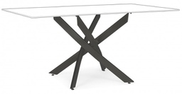[B0733530] Base tavolo nero 160x90 cm in acciaio