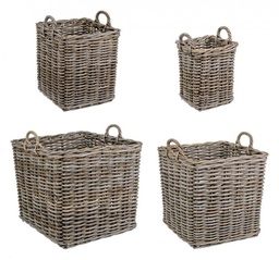 [B0380387] Cesto in fibre naturali 28x28x36h, 38x38x43h, 48x48x50h, 59x59x57h