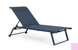 [B0663282] 2x Lettino c-ruote navy 70x182x91.5 cm