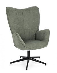 [B0735259] Poltrona in tessuto verde 69x72x106