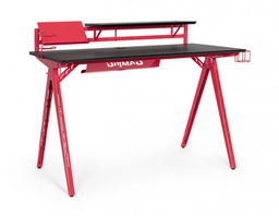 [B0710551] Scrivania gaming 135.5x60x95 rosso-nero