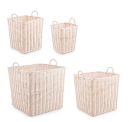 [B0380401] Set di cesti 28x28x36h, 38x38x43h, 48x48x50h, 59x59x57h