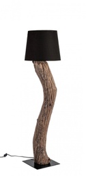 [B0826488] Lampada da terra kleta nero D.55x120h in legno