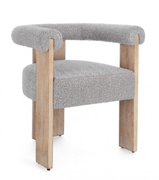 [B0748333] Sedia boucle naturale/grigio 70x60x71