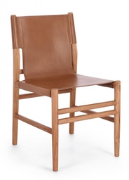 [B0747163] 2x Sedia in pelle cognac 48x58x85h