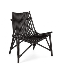 [B0671623] 2x Sedia lounge nera 77x80x84h 37.5h1